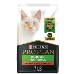 Cat Food And Treats Shop -Cat Food And Treats Shop purina pro plan focus indoor hairball salmon rice formula adult dry cat food 7 lb bag 94