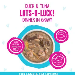 Weruva BFF OMG Lots-O-Luck! Duck & Tuna Dinner In Gravy Grain-Free Canned Cat Food, 5.5-oz, Case Of 8 -Cat Food And Treats Shop weruva bff omg lots o luck duck tuna dinner in gravy wet cat food 8x5 5oz 134