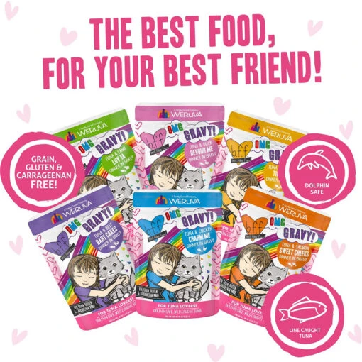 Weruva BFF Rainbow A Gogo Variety Pack Wet Cat Food Pouches, 3-oz, Case Of 12 -Cat Food And Treats Shop weruva bff rainbow a gogo variety pack wet cat food pouches 3 oz case of 12 68