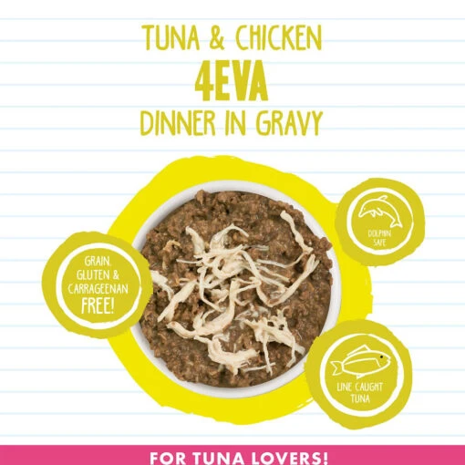 Weruva BFF Tuna & Chicken 4-Eva Dinner In Gravy Canned Cat Food, 10-oz, Case Of 12 -Cat Food And Treats Shop weruva bff tuna chicken 4 eva dinner in gravy canned cat food 10 oz case of 12 108