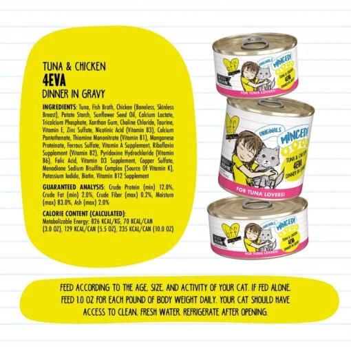 Weruva BFF Tuna & Chicken 4-Eva Dinner In Gravy Canned Cat Food, 10-oz, Case Of 12 -Cat Food And Treats Shop weruva bff tuna chicken 4 eva dinner in gravy canned cat food 10 oz case of 12 114